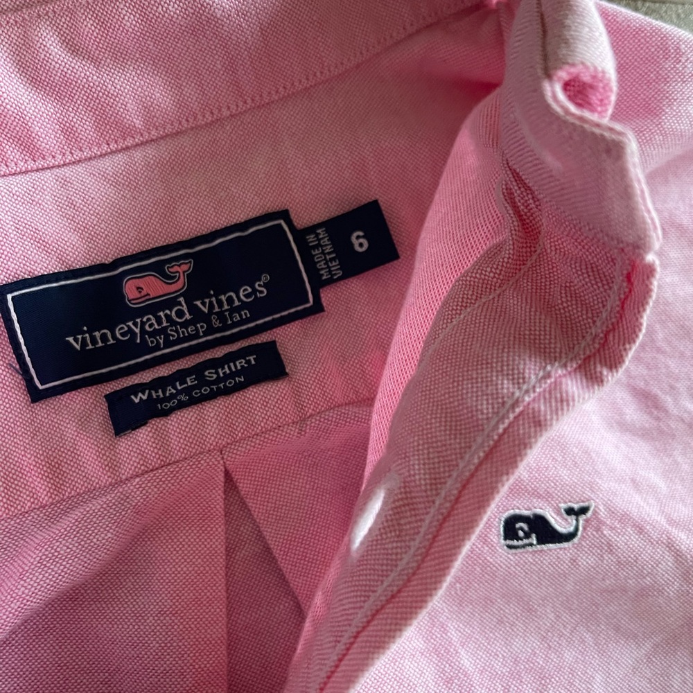 Boys Vineyard Vines Size 6 Pink button down shirt